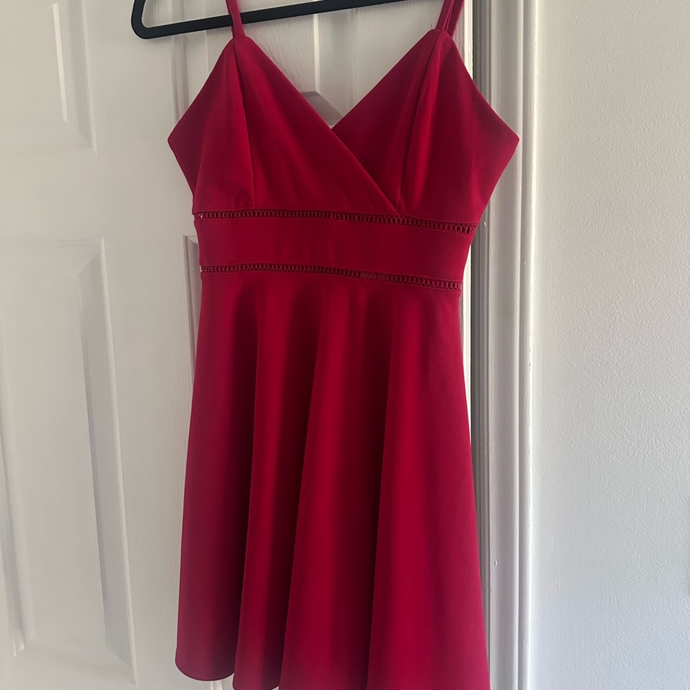 Francesca's Collections Vibrant Red Dress